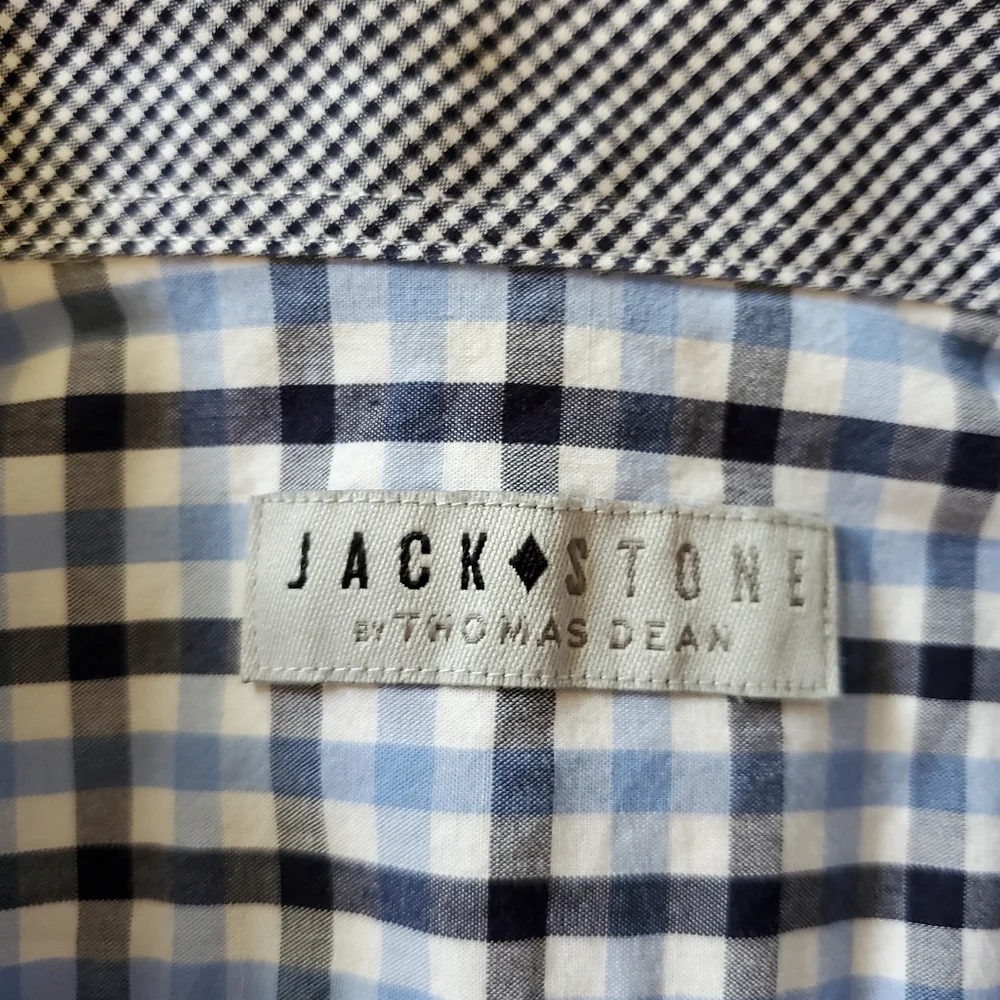 Men's Jack Stone by Thomas Dean Long Sleeve Button‎ Down Shirt Size XL